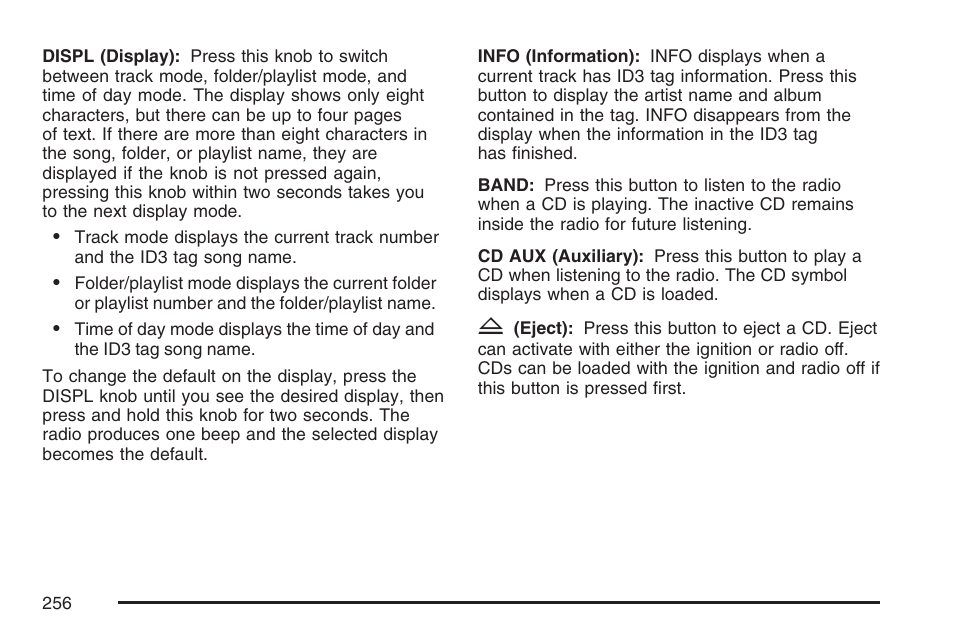 Buick 2007 Rainier User Manual | Page 256 / 534