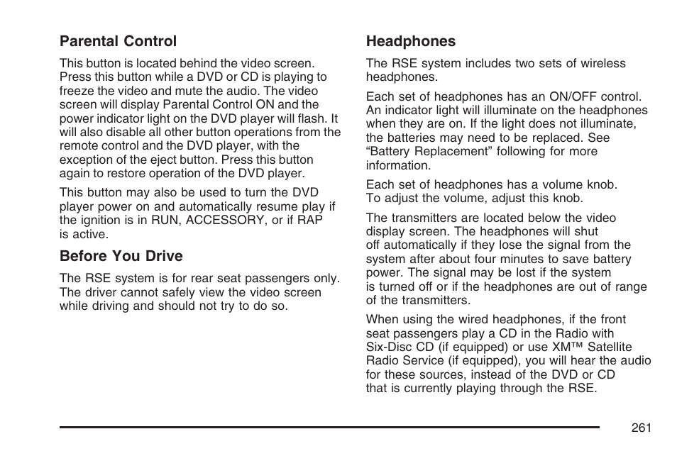 Buick 2007 Rainier User Manual | Page 261 / 534