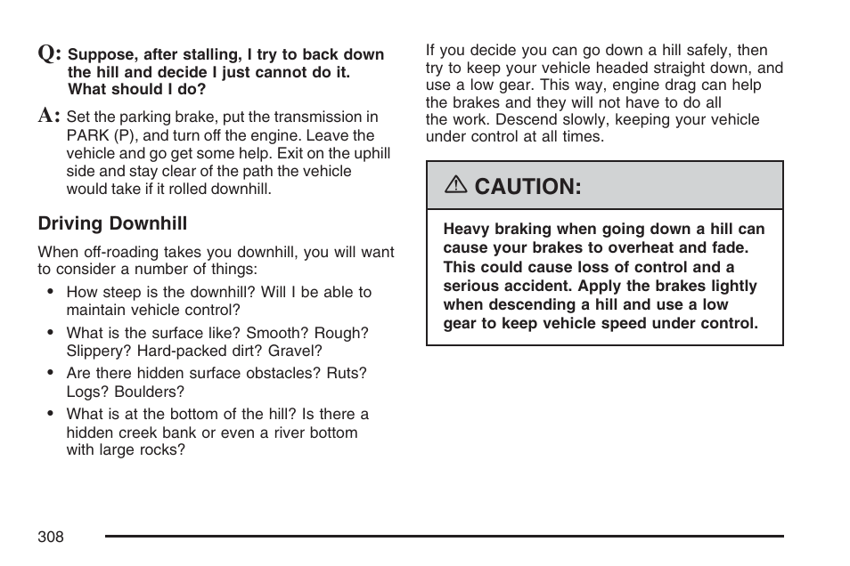 Caution | Buick 2007 Rainier User Manual | Page 308 / 534