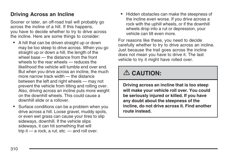 Caution | Buick 2007 Rainier User Manual | Page 310 / 534