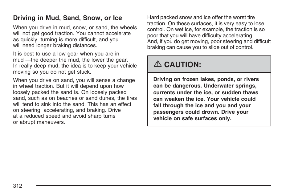 Caution | Buick 2007 Rainier User Manual | Page 312 / 534