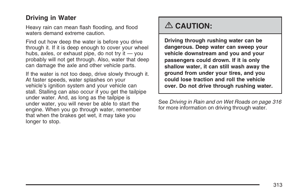 Caution | Buick 2007 Rainier User Manual | Page 313 / 534