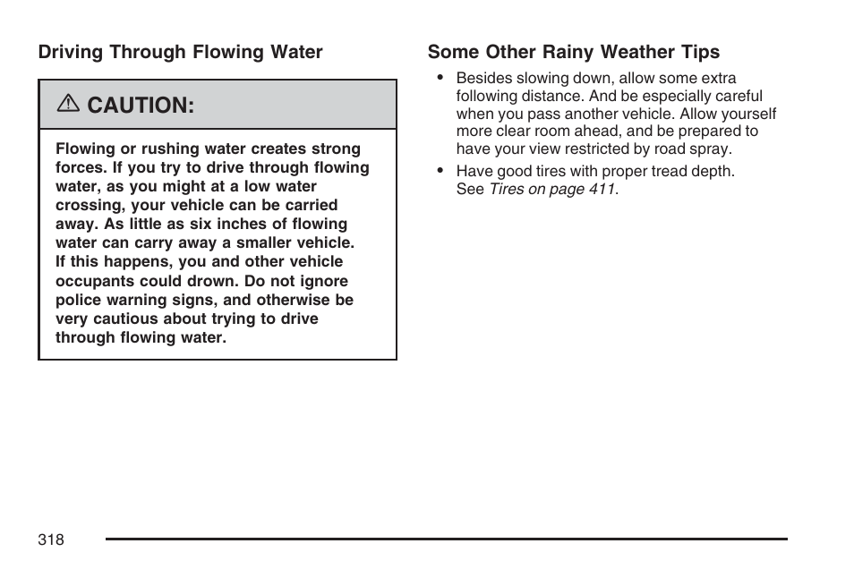 Caution | Buick 2007 Rainier User Manual | Page 318 / 534