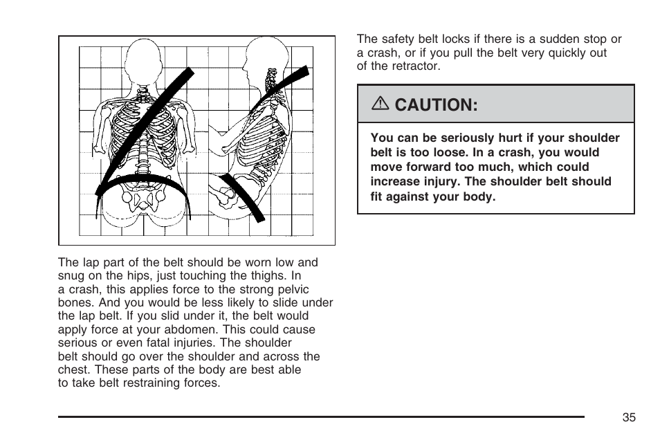 Caution | Buick 2007 Rainier User Manual | Page 35 / 534