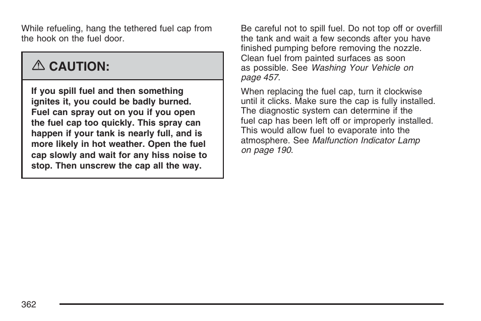 Caution | Buick 2007 Rainier User Manual | Page 362 / 534