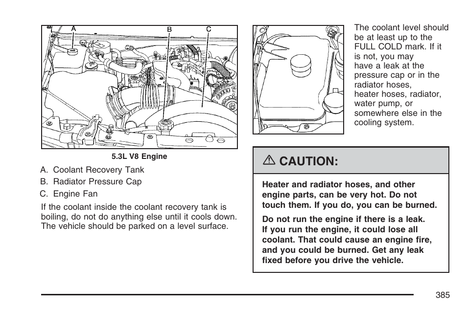 Caution | Buick 2007 Rainier User Manual | Page 385 / 534