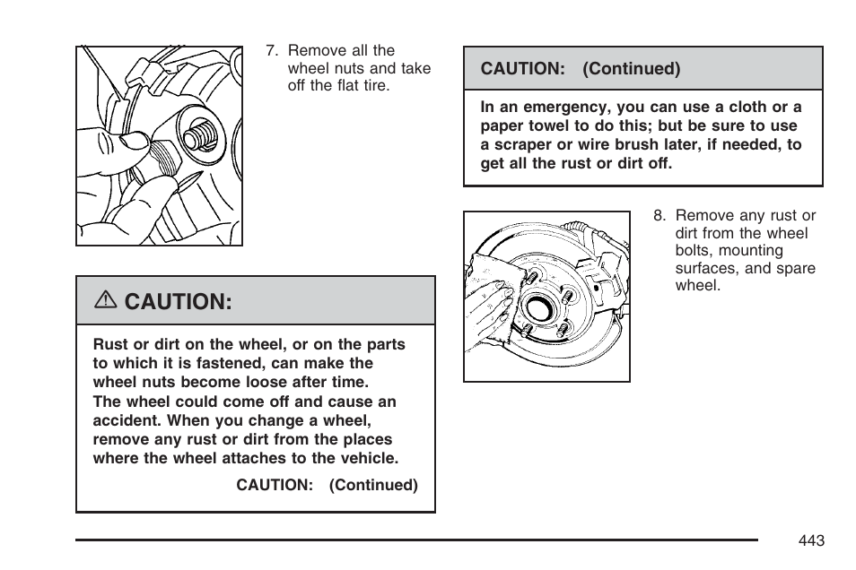 Caution | Buick 2007 Rainier User Manual | Page 443 / 534