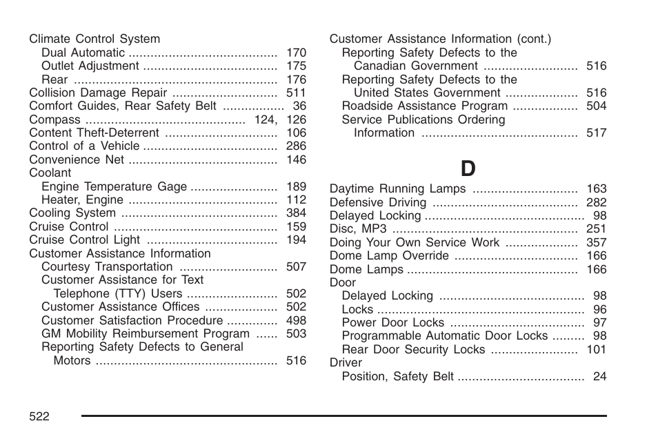 Buick 2007 Rainier User Manual | Page 522 / 534