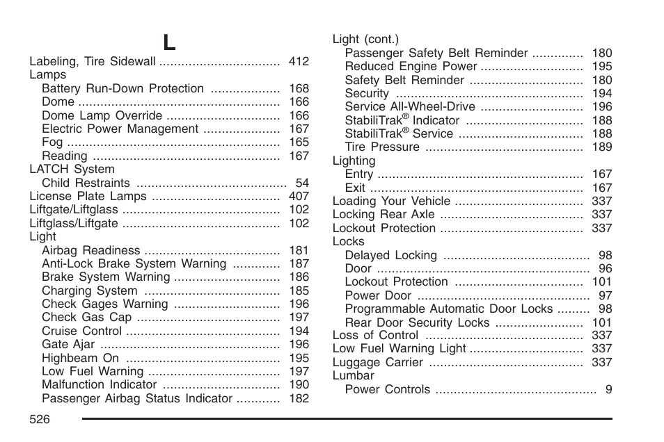 Buick 2007 Rainier User Manual | Page 526 / 534