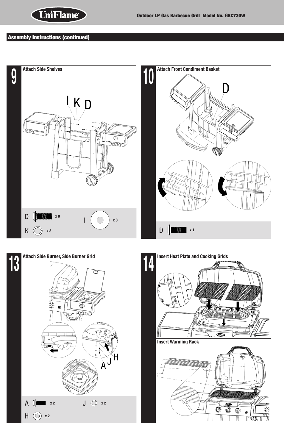 Blue Rhino GBC730W User Manual | Page 6 / 24