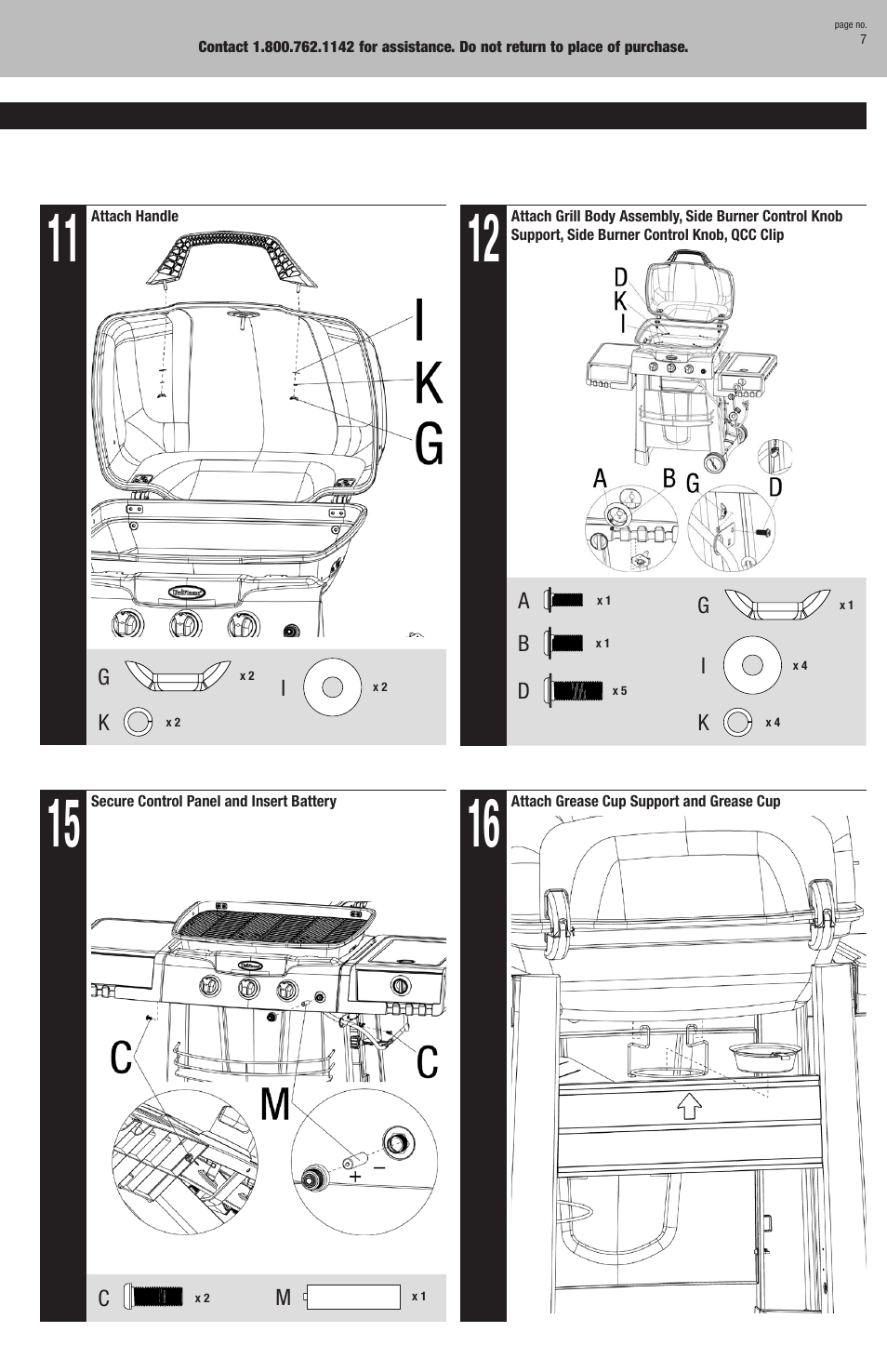 Blue Rhino GBC730W User Manual | Page 7 / 24