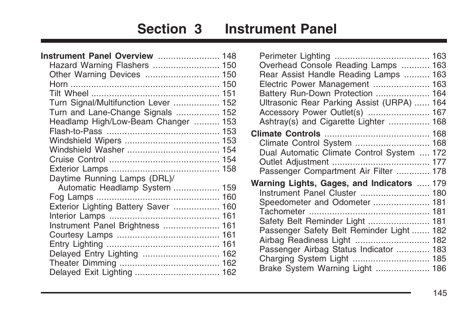 Instrument panel | Buick 2007 LaCrosse User Manual | Page 145 / 512