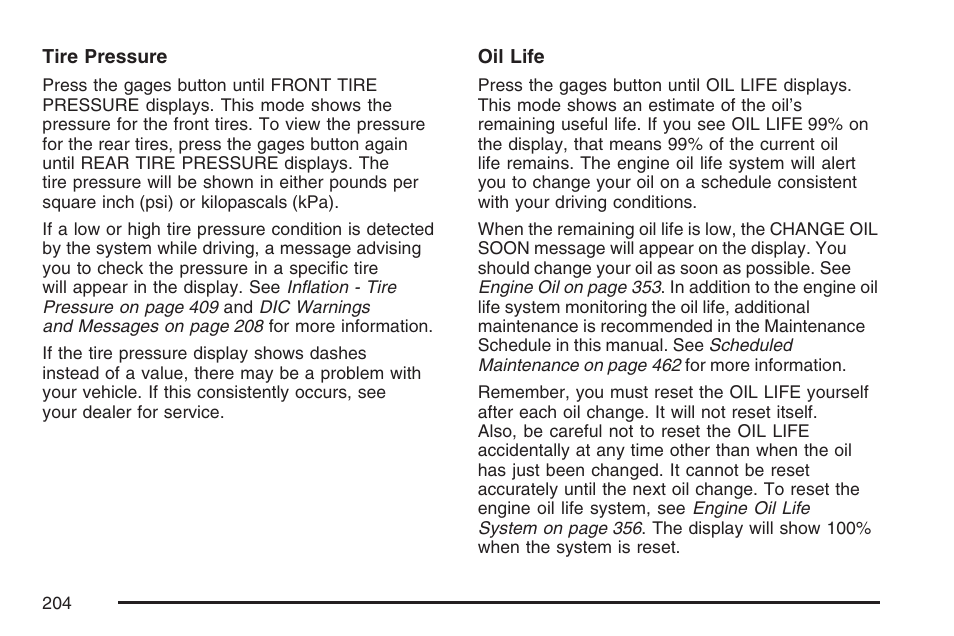 Buick 2007 LaCrosse User Manual | Page 204 / 512