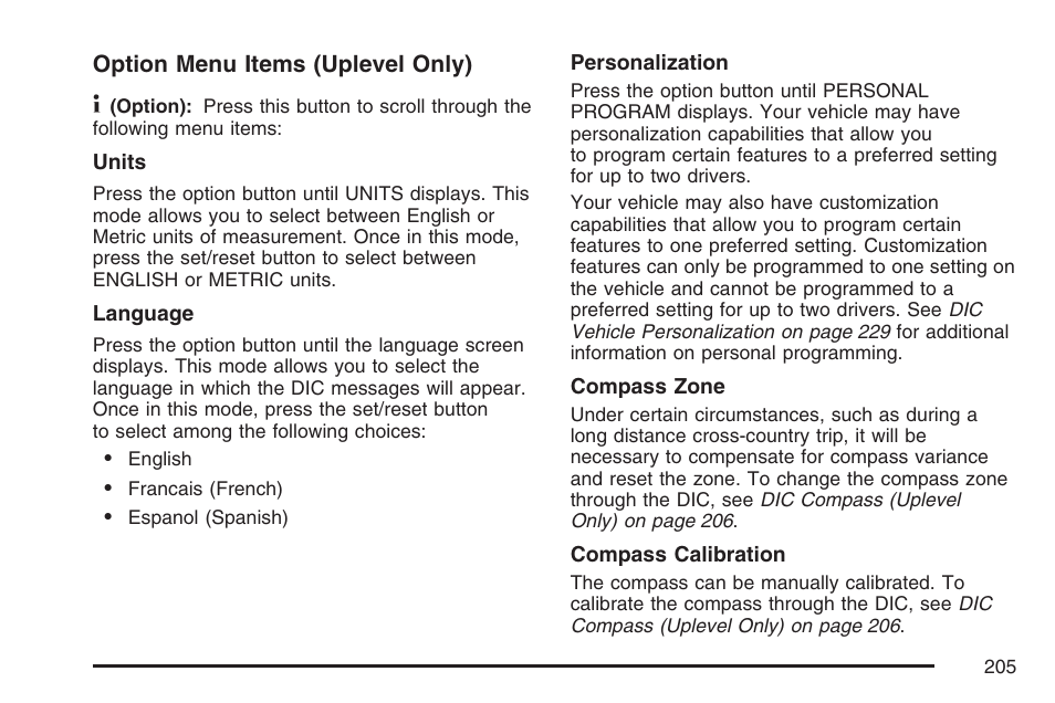 Buick 2007 LaCrosse User Manual | Page 205 / 512