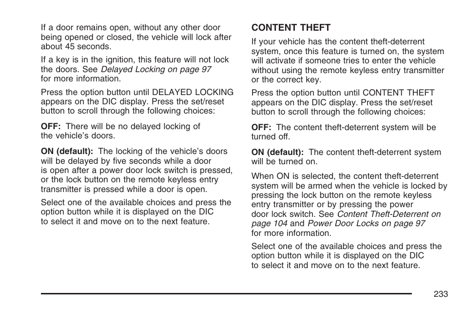 Buick 2007 LaCrosse User Manual | Page 233 / 512