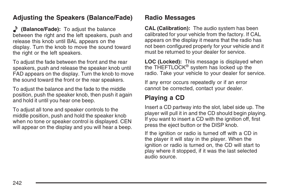 Buick 2007 LaCrosse User Manual | Page 242 / 512