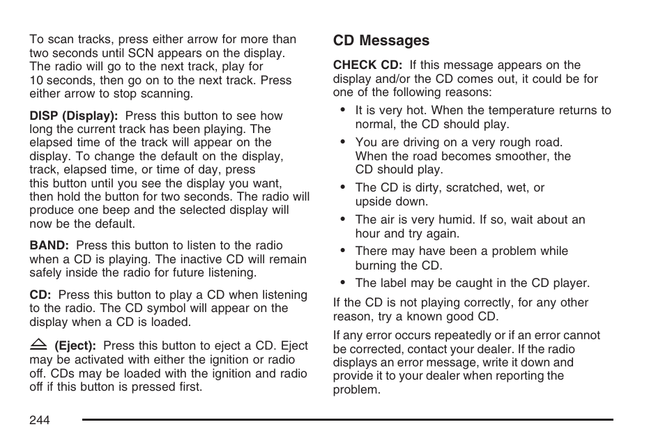 Buick 2007 LaCrosse User Manual | Page 244 / 512