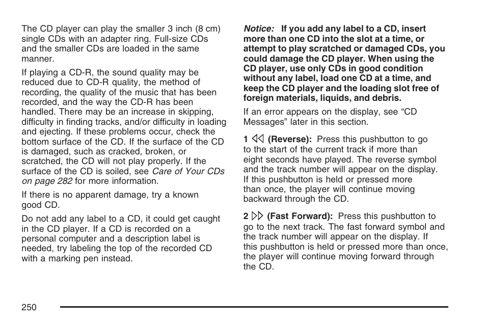 Buick 2007 LaCrosse User Manual | Page 250 / 512
