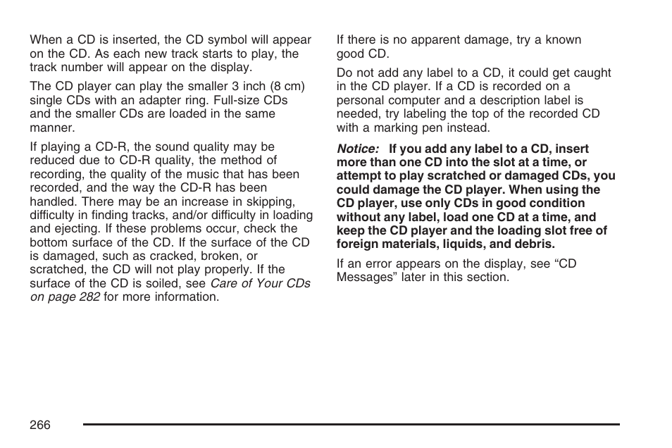 Buick 2007 LaCrosse User Manual | Page 266 / 512