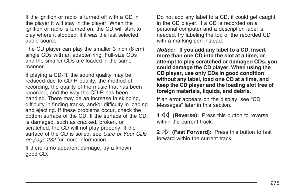 Buick 2007 LaCrosse User Manual | Page 275 / 512