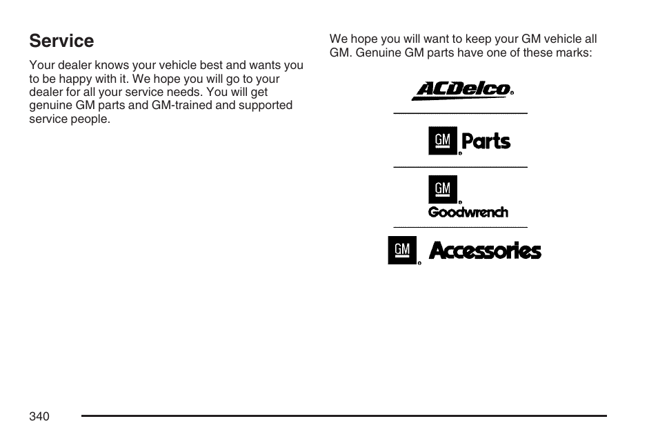 Service | Buick 2007 LaCrosse User Manual | Page 340 / 512