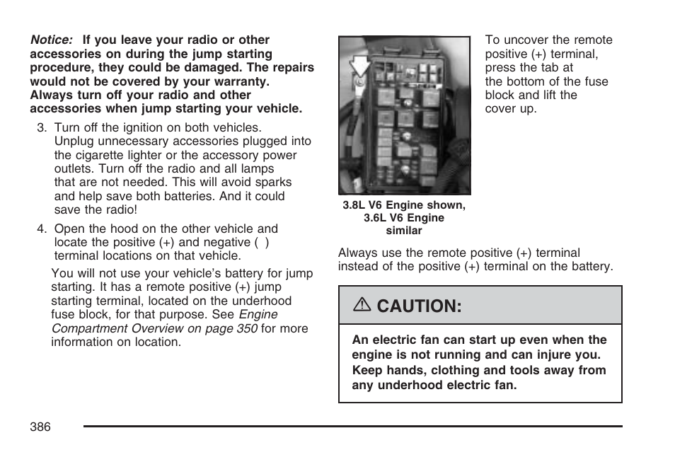 Caution | Buick 2007 LaCrosse User Manual | Page 386 / 512