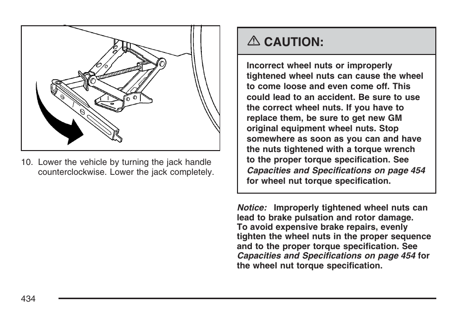 Caution | Buick 2007 LaCrosse User Manual | Page 434 / 512