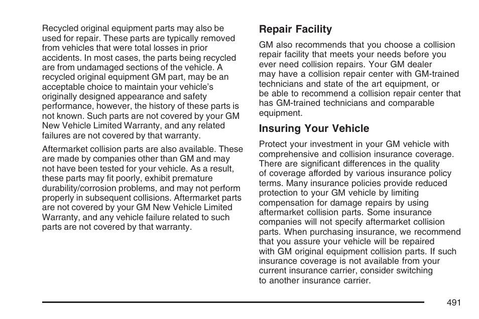 Buick 2007 LaCrosse User Manual | Page 491 / 512