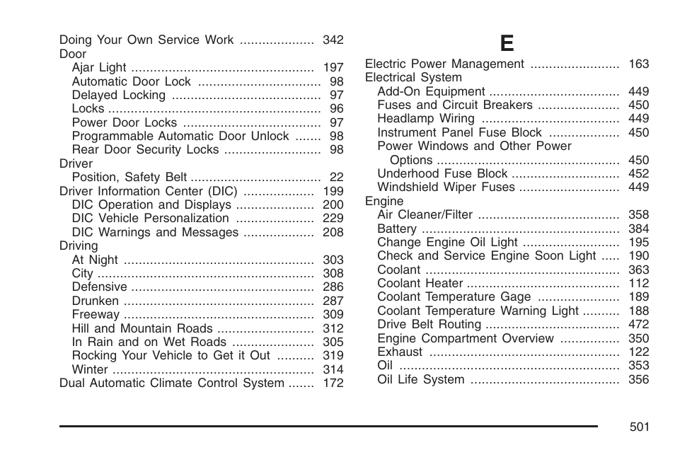 Buick 2007 LaCrosse User Manual | Page 501 / 512