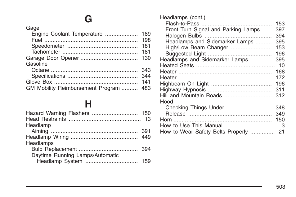 Buick 2007 LaCrosse User Manual | Page 503 / 512