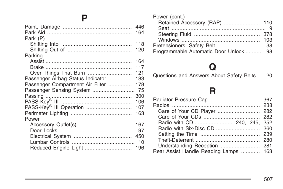 Buick 2007 LaCrosse User Manual | Page 507 / 512