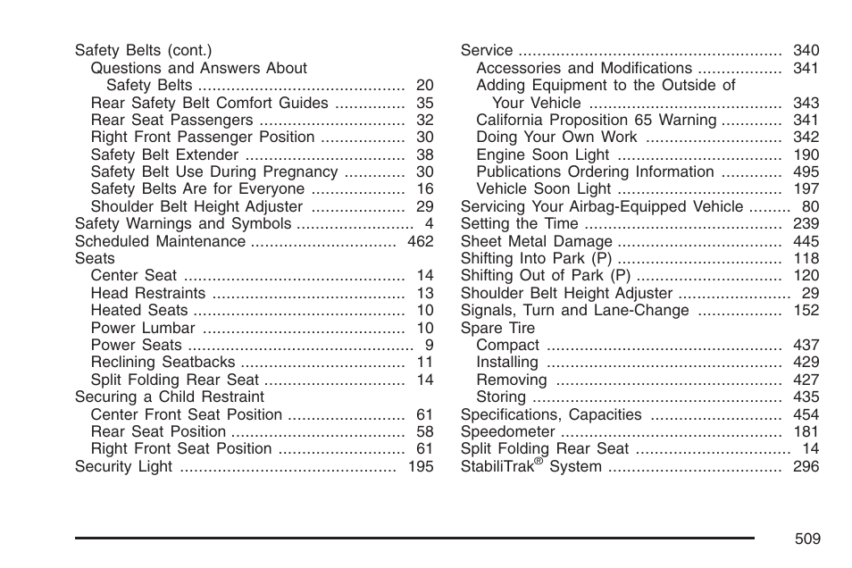 Buick 2007 LaCrosse User Manual | Page 509 / 512