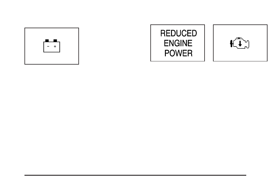 Charging system indicator message, Reduced engine power message | Buick 2006 Rendezvous User Manual | Page 195 / 478