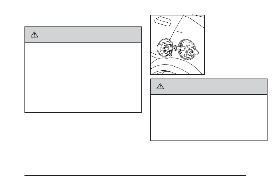 Filling the tank, Filling the tank -7, Caution | Buick 2006 Rendezvous User Manual | Page 333 / 478