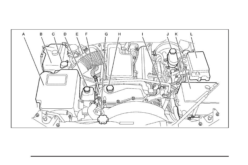 Engine compartment overview, Engine compartment overview -12 | Buick 2006 Rainier User Manual | Page 328 / 470