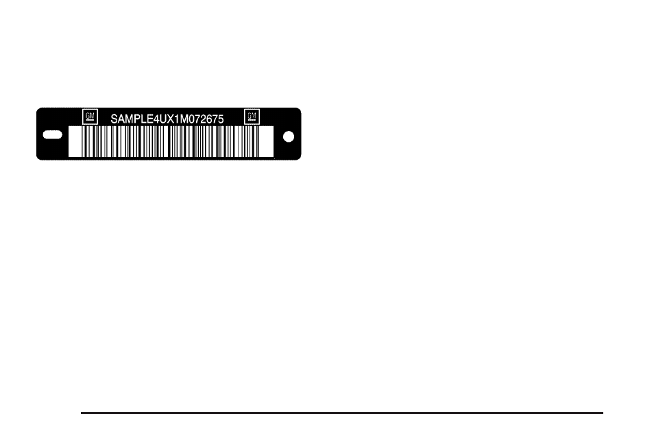 Vehicle identification, Vehicle identification number (vin), Service parts identification label | Electrical system, Add-on electrical equipment, Vehicle identification -94, Electrical system -94, Add-on electrical equipment -94 | Buick 2006 Rainier User Manual | Page 410 / 470