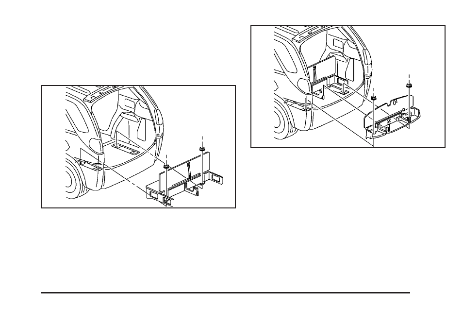 Reinstalling the extended rear convenience center | Buick 2005 Rendezvous User Manual | Page 135 / 480