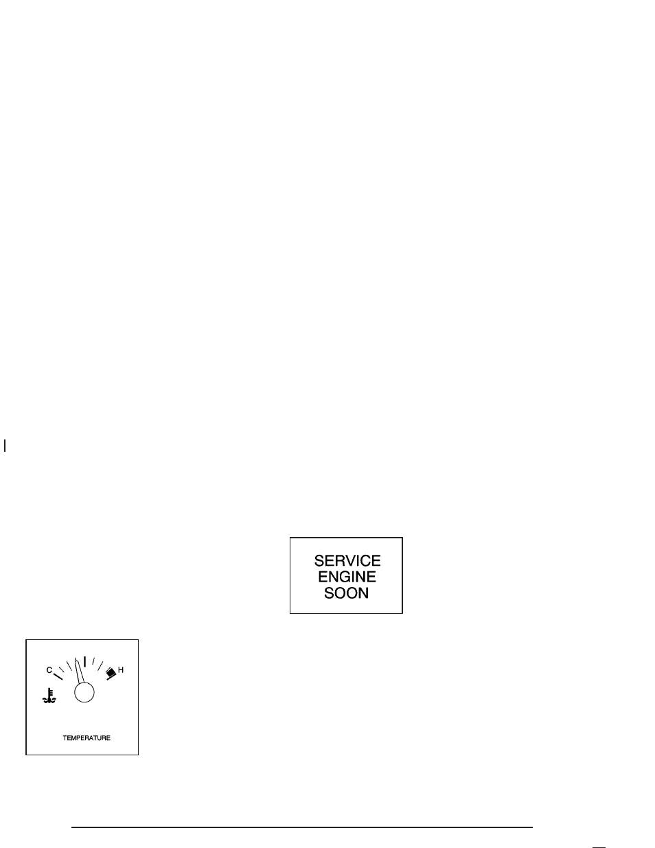 Engine coolant temperature gage, Malfunction indicator lamp | Buick 2005 Park Avenue User Manual | Page 154 / 388