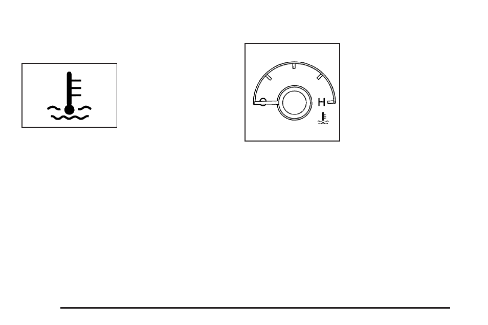 Engine coolant temperature warning light, Engine coolant temperature gage, Engine coolant temperature warning light -38 | Engine coolant temperature gage -38 | Buick 2005 LaCrosse User Manual | Page 152 / 410