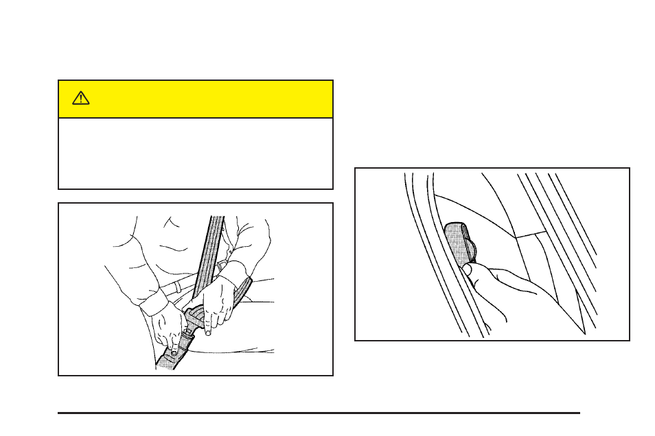 Rear safety belt comfort guides, Rear safety belt comfort guides -27, Caution | Buick 2005 LaCrosse User Manual | Page 33 / 410