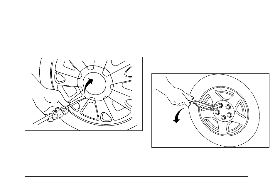 Removing the flat tire and installing the, Spare tire -71 | Buick 2005 LaCrosse User Manual | Page 347 / 410