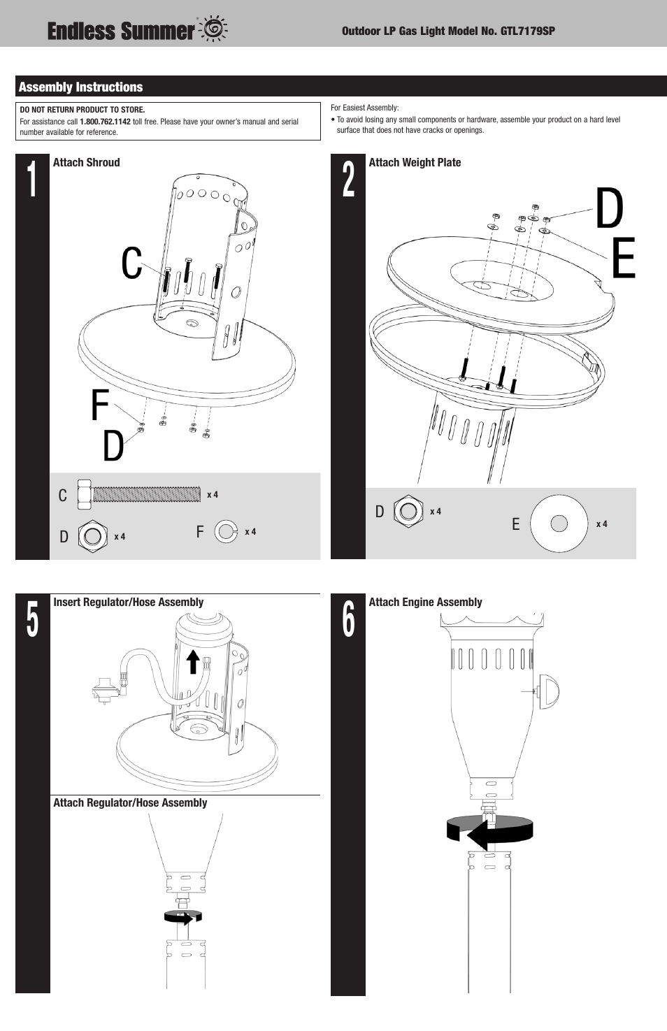 Blue Rhino Endless Summer GTL7179SP User Manual | Page 4 / 8