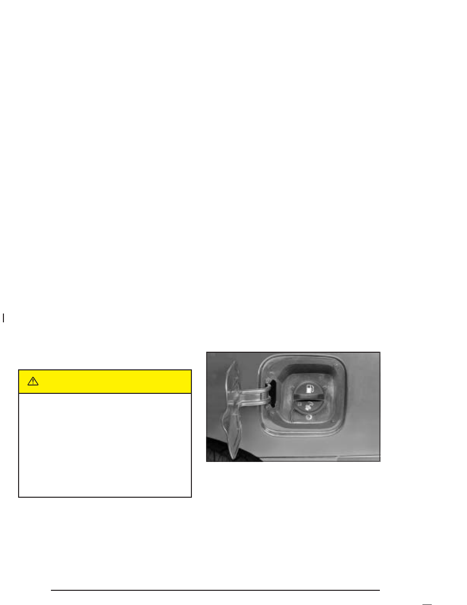 Filling your tank, Filling your tank -8, Caution | Buick 2005 Century User Manual | Page 218 / 348