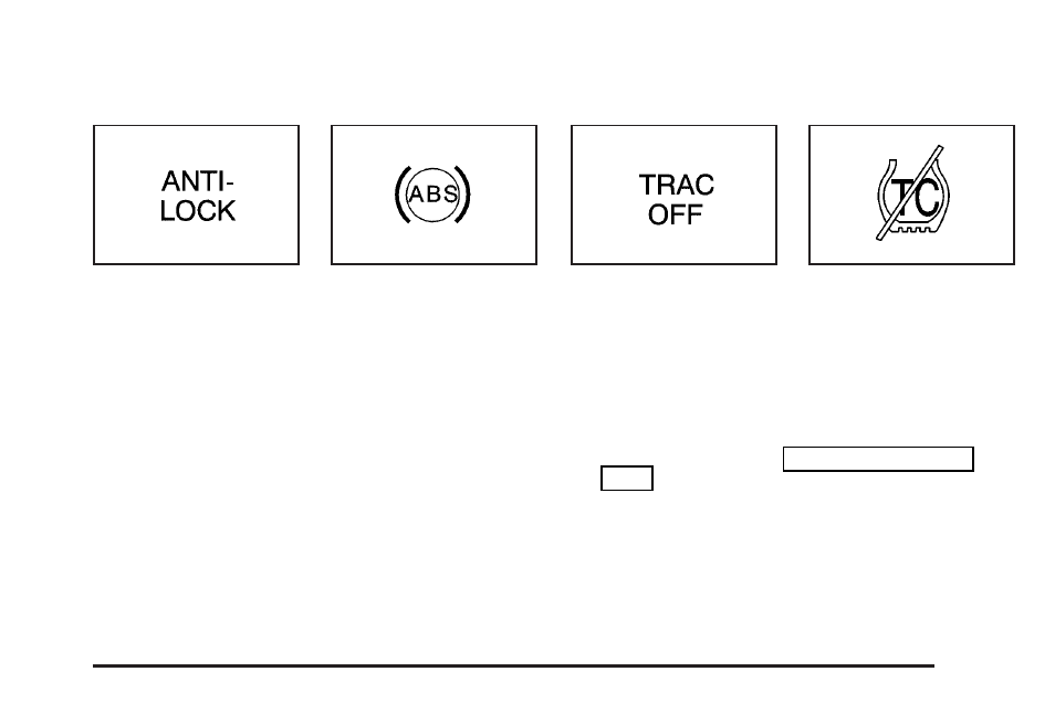 Anti-lock brake system warning light, Traction control system (tcs) warning light | Buick 2004 Rendezvous User Manual | Page 185 / 486