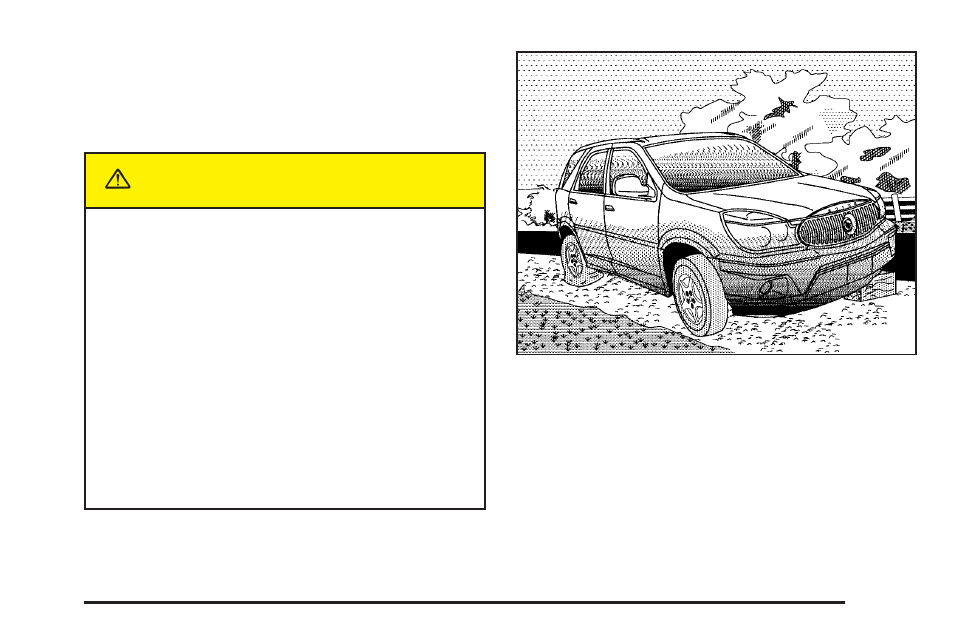 Changing a flat tire, Changing a flat tire -77, Caution | Buick 2004 Rendezvous User Manual | Page 399 / 486