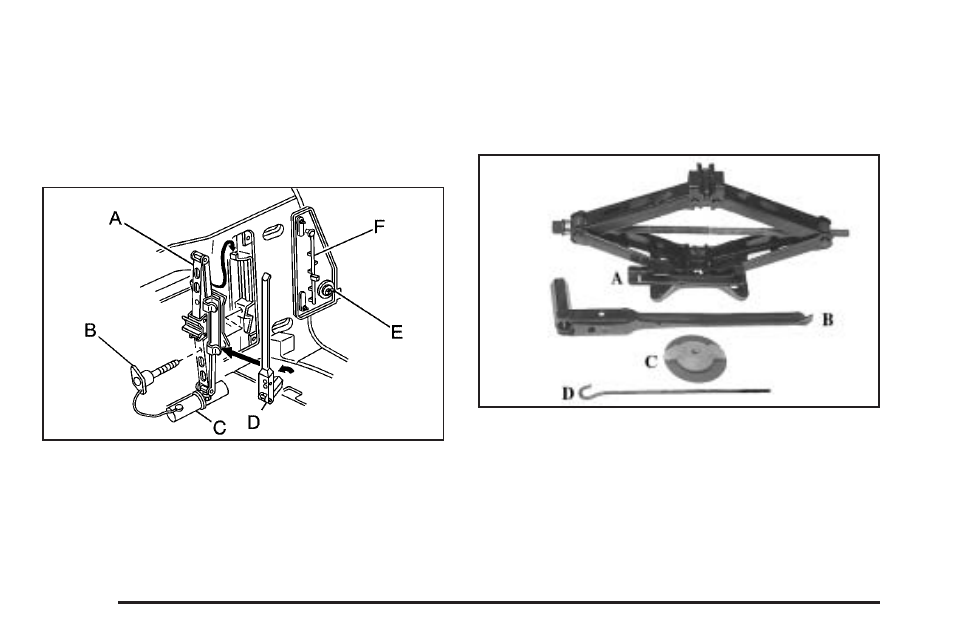 Removing the spare tire and tools | Buick 2004 Rendezvous User Manual | Page 400 / 486