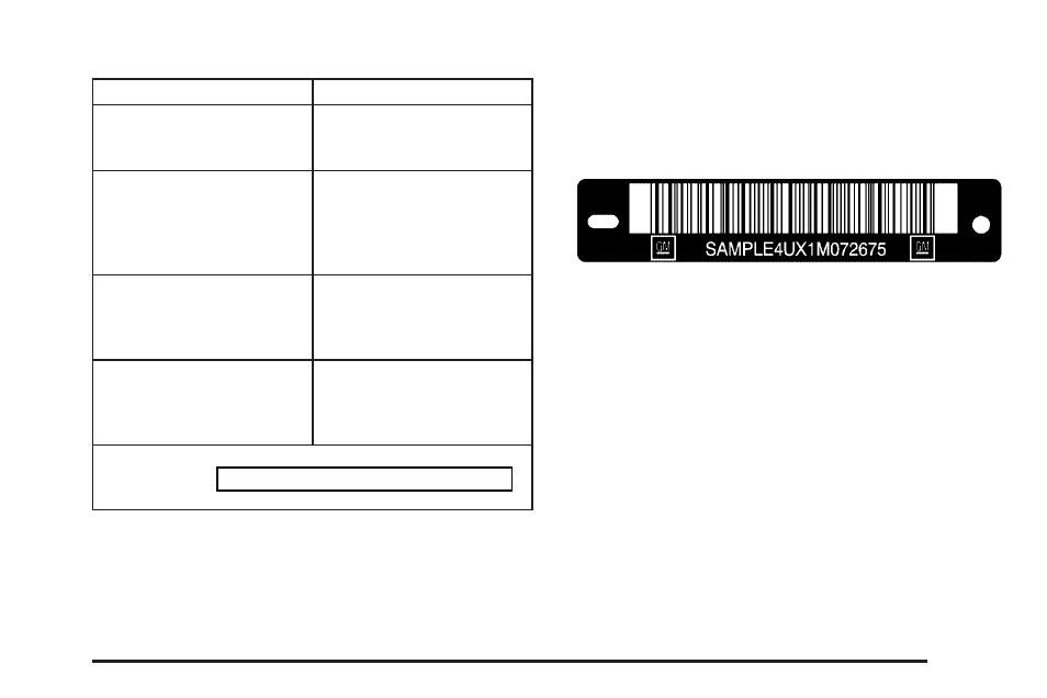 Vehicle identification, Vehicle identification number (vin), Vehicle identification -107 | Vehicle identification number (vin) -107 | Buick 2004 Rendezvous User Manual | Page 429 / 486