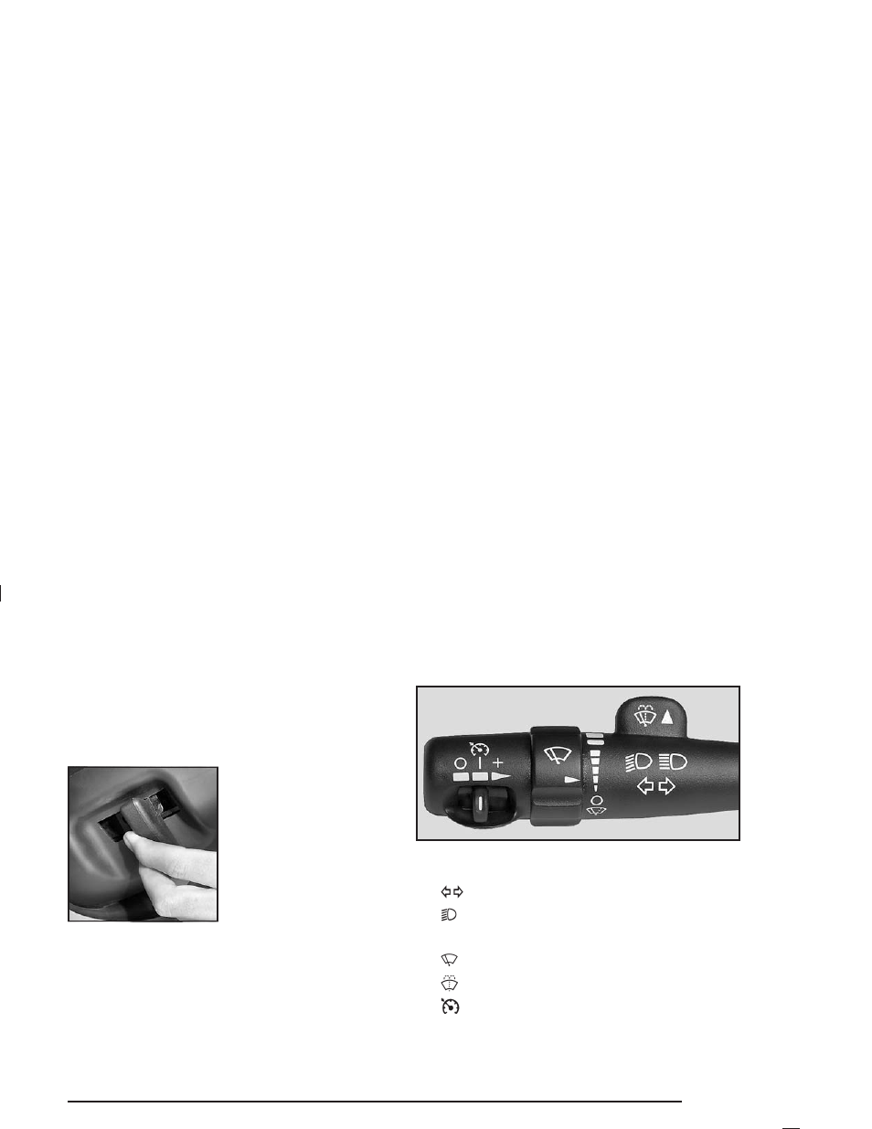 Horn, Tilt wheel, Turn signal/multifunction lever | Buick 2004 Rainier User Manual | Page 115 / 452