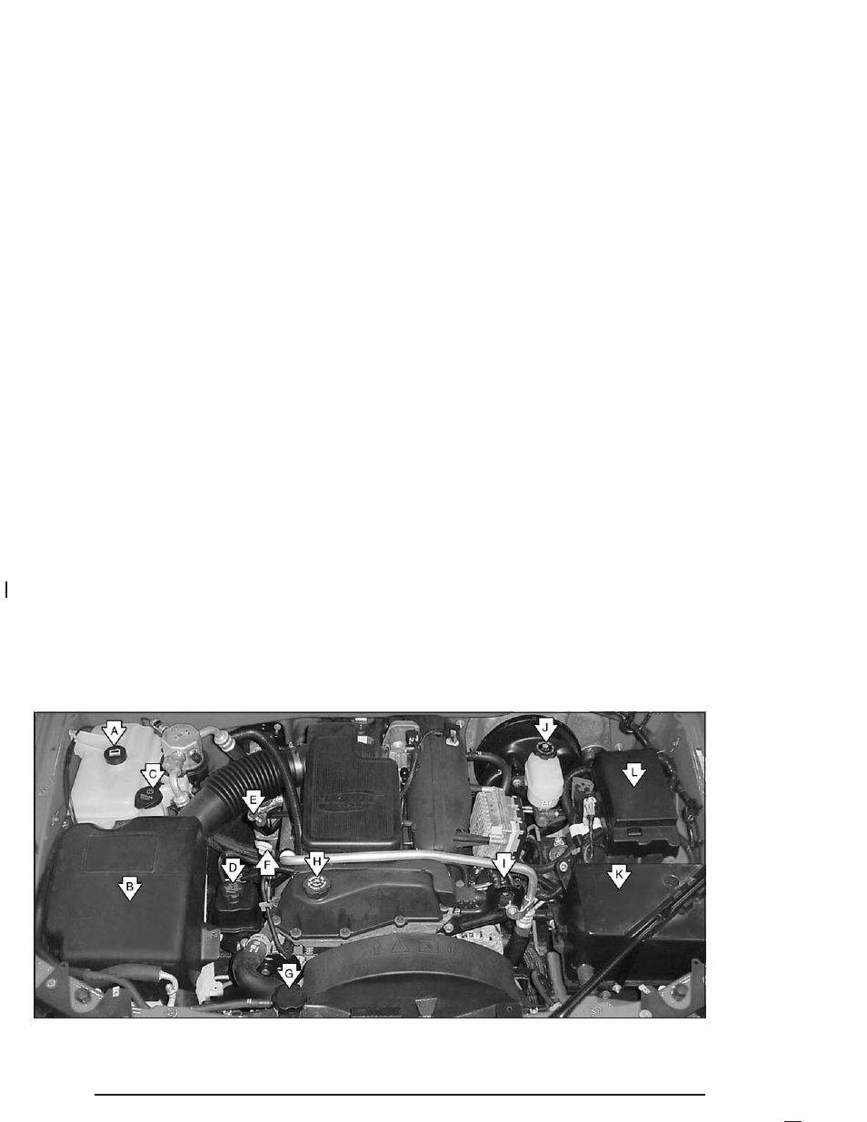 Engine compartment overview, Engine compartment overview -14 | Buick 2004 Rainier User Manual | Page 302 / 452