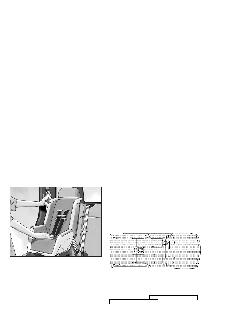 Securing a child restraint in the center, Seat position -42 | Buick 2004 Rainier User Manual | Page 48 / 452
